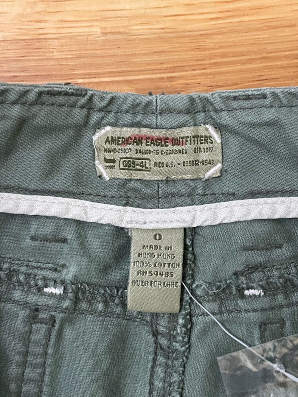 American Eagle Olive Green Utility Shorts - Picture 3 of 7